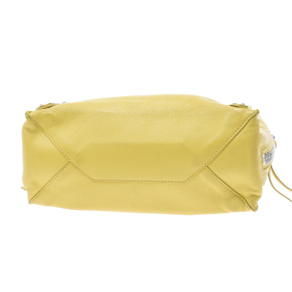 BALENCIAGA The Paper Bag Yellow Calfskin Handbag - Picture 5 of 11